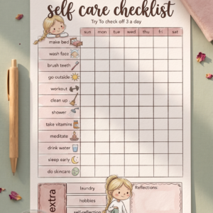 For My Little Sis 💖 Your Daily Glow-Up Chart ✨