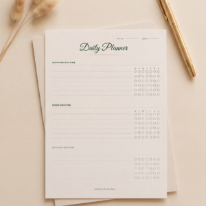 Aesthetic Daily Routine Planner ✨ | Habit Tracker Printable PDF